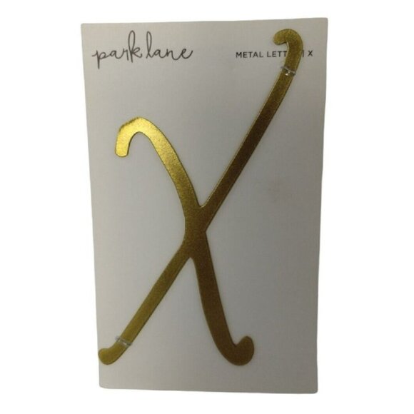Park Lane Goldtone Metal Letter X Address Doorplate 3 x 7 in Crafty Initial New - Picture 1 of 2